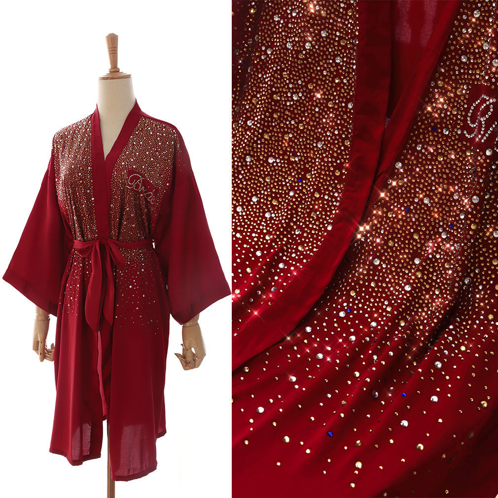Women’s Luxury Wedding Nightdress - Wine Red / L - Nightdress