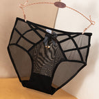Women’s Mesh Lace Low Waist Briefs - Style 122 / L - Women’s Underwear