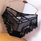 Women’s Mesh Lace Low Waist Briefs - Style 132 / L - Women’s Underwear
