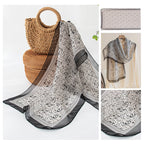 Women’s Mulberry Silk Scarf - Black Rose / 42x160cm - Scarf