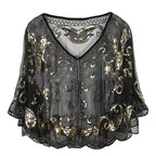 Women’s Party Top Blouse - Black Gold / Free Size - Blouse