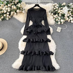 Women’s Pleated Slim Cake Dress Summer Dress - Black / Average Size - Dress