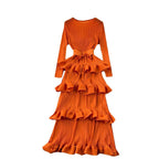 Women’s Pleated Slim Cake Dress Summer Dress - Yellow / Average Size - Dress