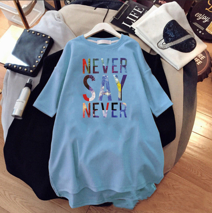 Women’s Plus Size Multi-colour Summer Top - Blue / 2XL - t-shirt