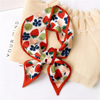 Women’s Printed Summer Scarf Decorative Skinny Scarf - LX12 Strawberry - Summer scarves