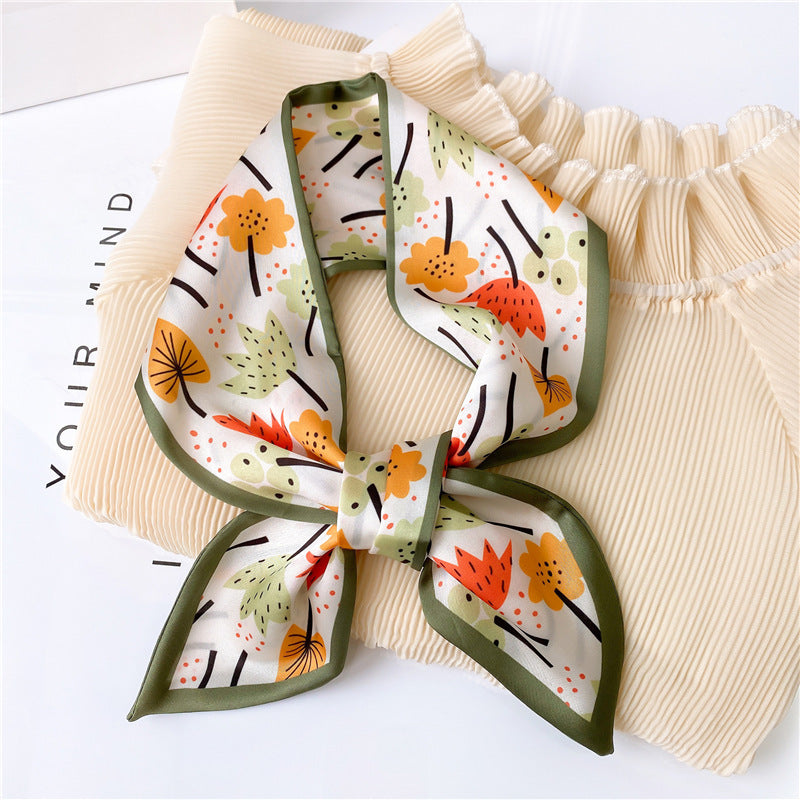 Women’s Printed Summer Scarf Decorative Skinny Scarf - LX13 Maple Leaf - Summer scarves