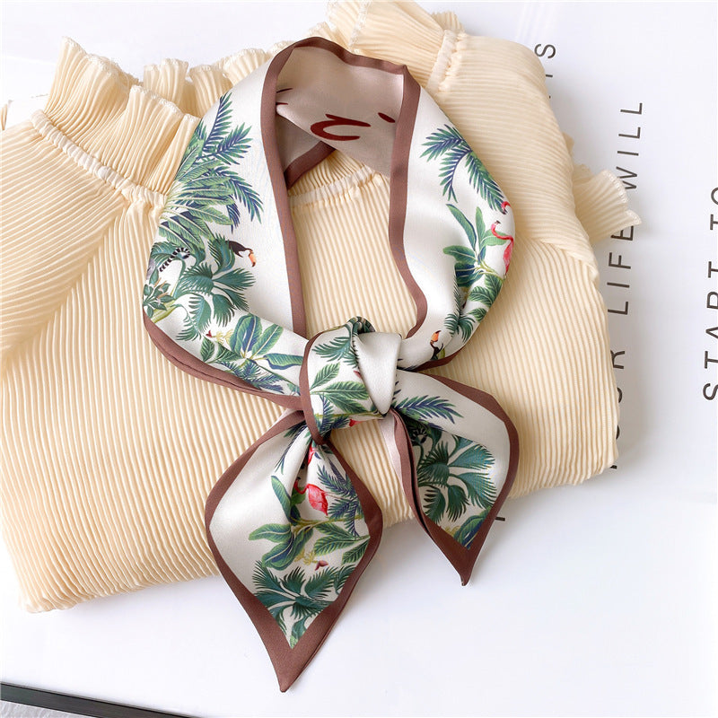 Women’s Printed Summer Scarf Decorative Skinny Scarf - LX17 Love Bird - Summer scarves