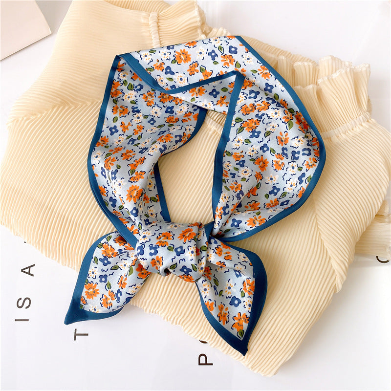 Women’s Printed Summer Scarf Decorative Skinny Scarf - LX4 Green Edge - Summer scarves