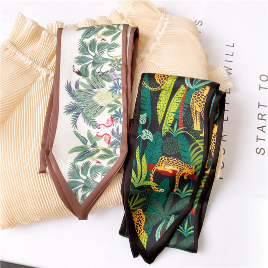 Women’s Printed Summer Scarf Decorative Skinny Scarf - Summer scarves