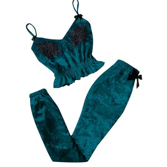 Women’s Sexy Lingerie Pajama Set - Forest Green / 2XL - Lingerie Set
