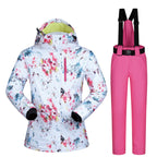Women’s Ski Suit Thickened Breathable Outdoor Suit - Color powder / L