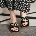 Women's Square Toe Summer Flip-flops - neomodest