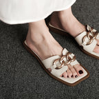 Women's Square Toe Summer Flip-flops - neomodest