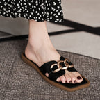 Women's Square Toe Summer Flip-flops - neomodest