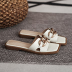 Women's Square Toe Summer Flip-flops - neomodest