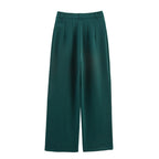 Women’s Straight High Waist Wide-leg Trousers - Wide leg trousers