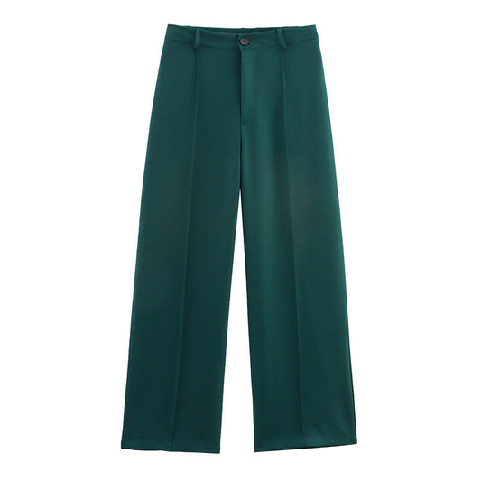 Women’s Straight High Waist Wide-leg Trousers - Wide leg trousers