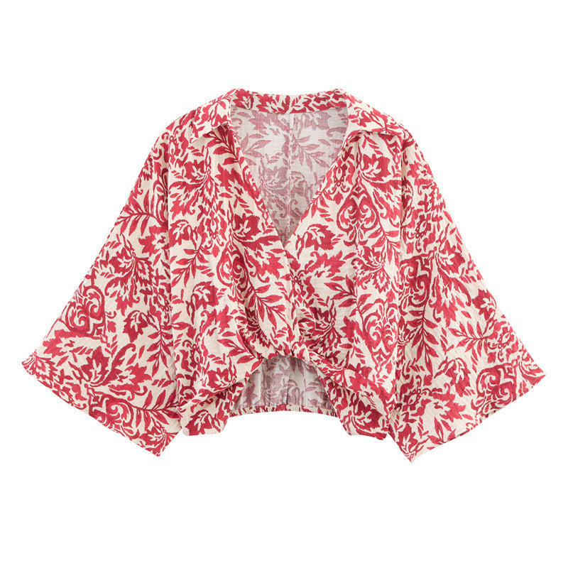 Summer Top with Wide Leg Pants - Women’s summer suit