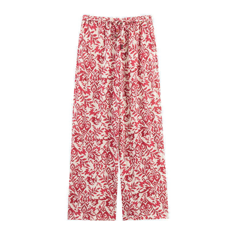 Summer Top with Wide Leg Pants - Women’s summer suit