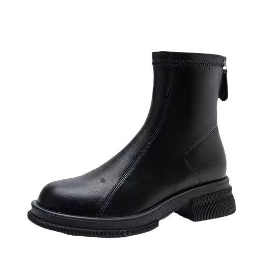 Women’s Thick Heel Flat Ankle Boots - Women’s boots