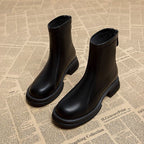 Women’s Thick Heel Flat Ankle Boots - Women’s boots