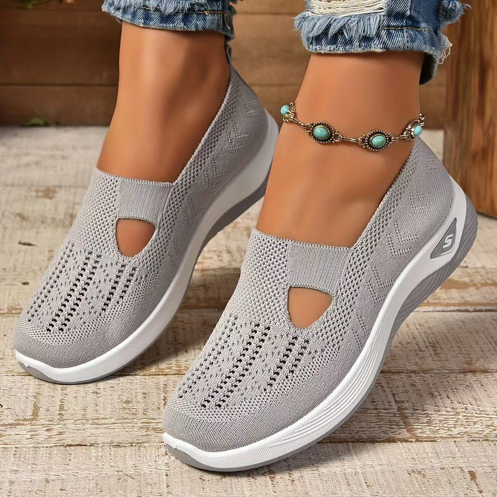 Women’s Walking Shoes Soft Bottom Casual Mesh Shoes - Gray / 36 - Women’s Shoes