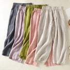 Women’s Wide Leg Cotton Linen Summer Pants - Wide leg trousers