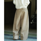 Women’sCasual Style Three-dimensional Pleated Suit Pants - Trousers
