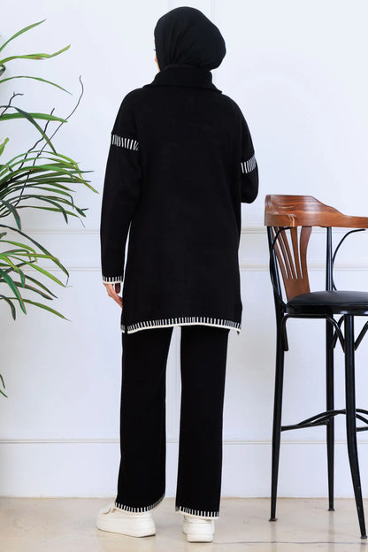 Mec Zippered Collar Knitwear Suit