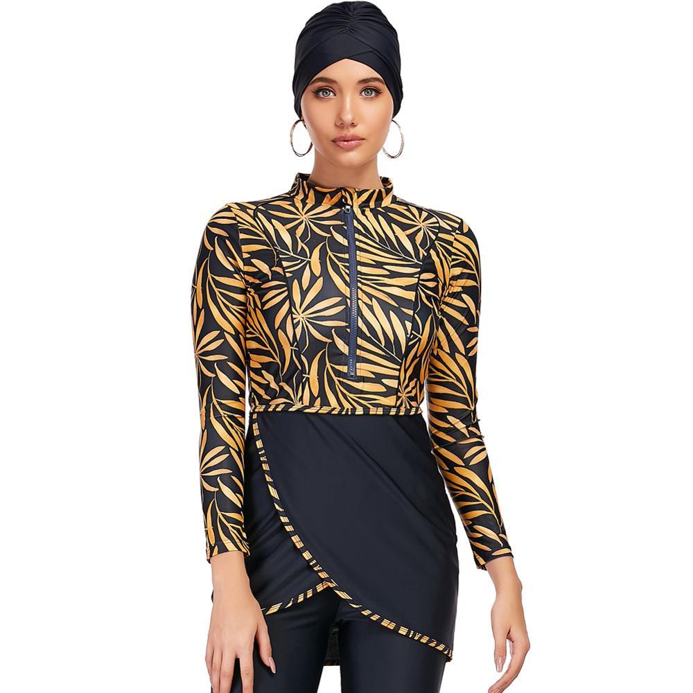 Zippered Modest Swimsuit - Modest swimsuits