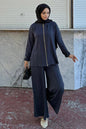 Zippered Two Piece Suit | Anthracite – NEOMODEST product image 1